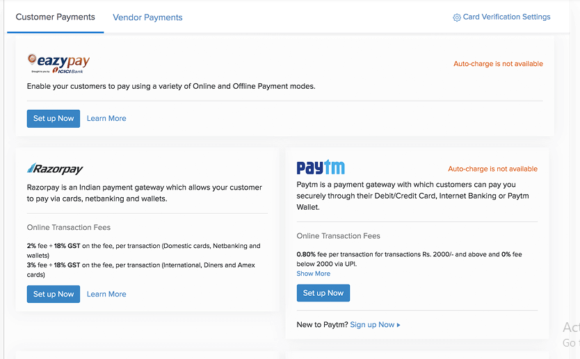 ZOHO BOOK Expense tracking
