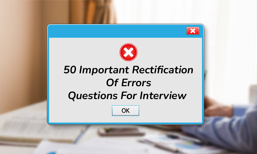Rectification Of Errors Questions