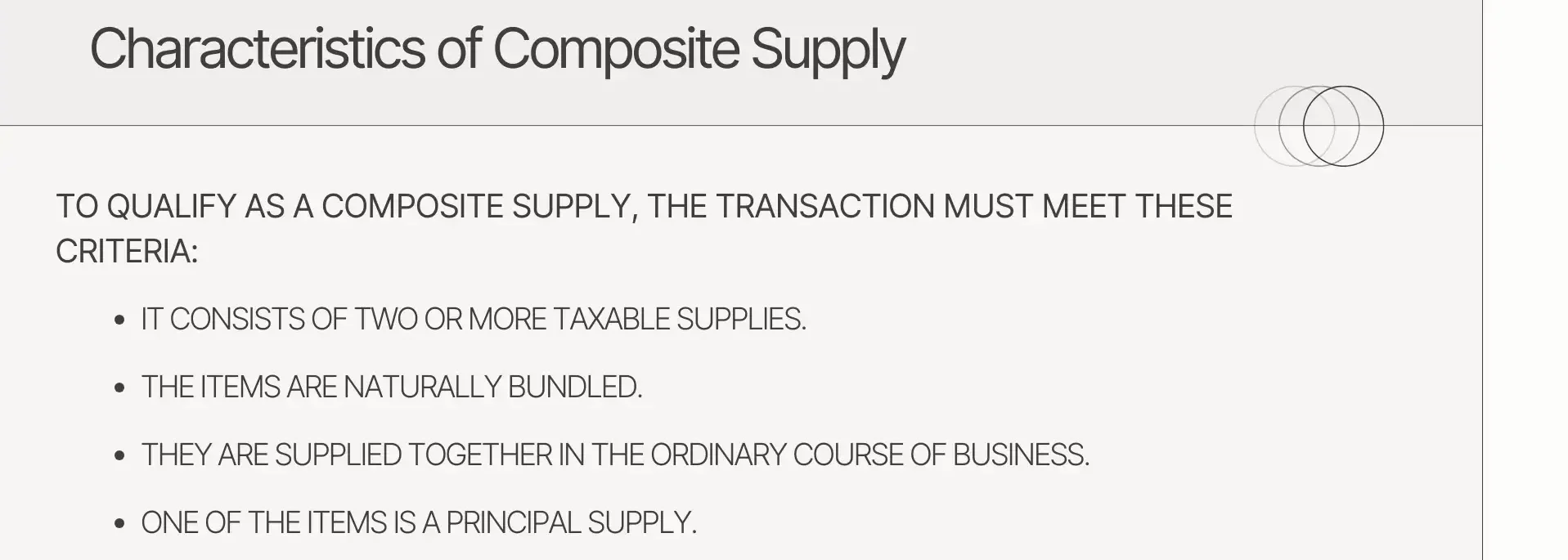 Characteristics of Composite Supply