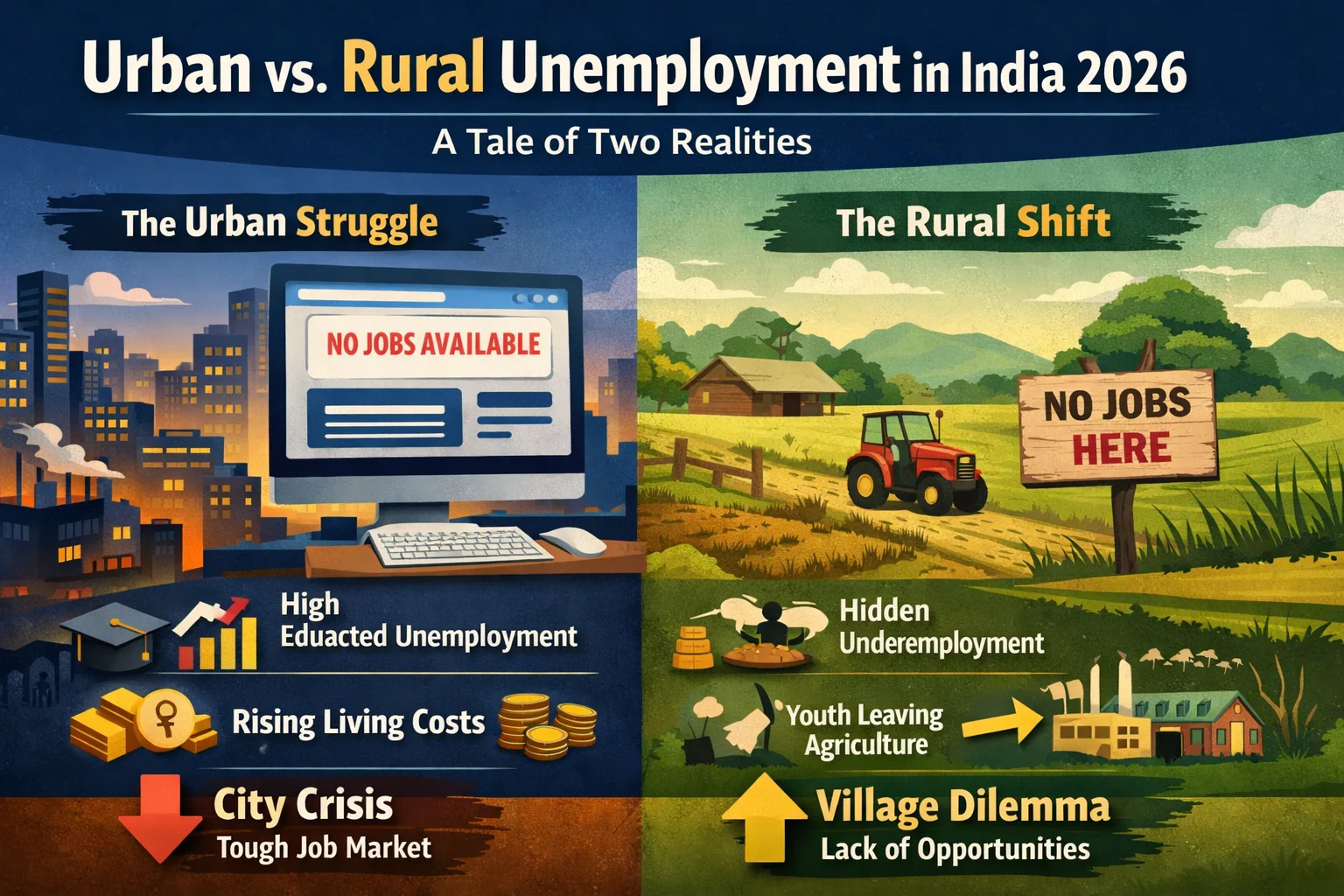 Urban vs. Rural Unemployment in India
