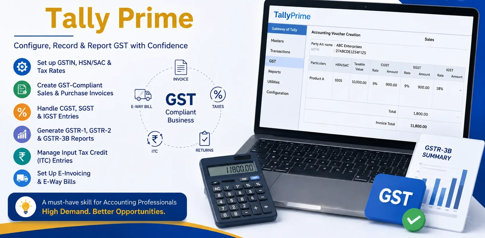 GST Configuration and Tax Invoicing in Tally Prime