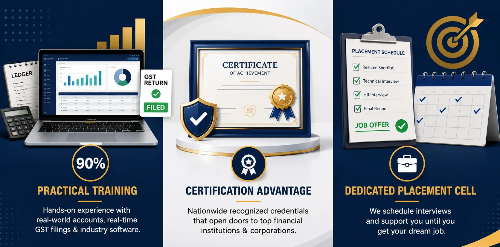 Courses With Placement Guarantee, ICA advantage